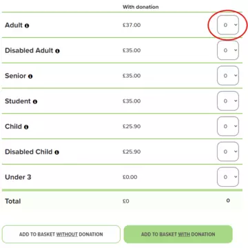 Member Login Select Ticket