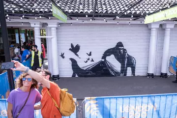 Banksy artwork at London Zoo