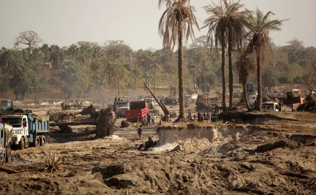 Deforestation caused by mining in west Africa