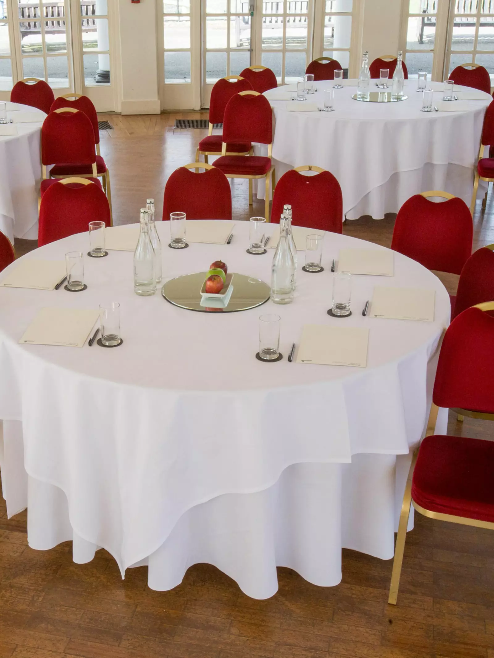 Mappin Pavilion tables set for venue hire