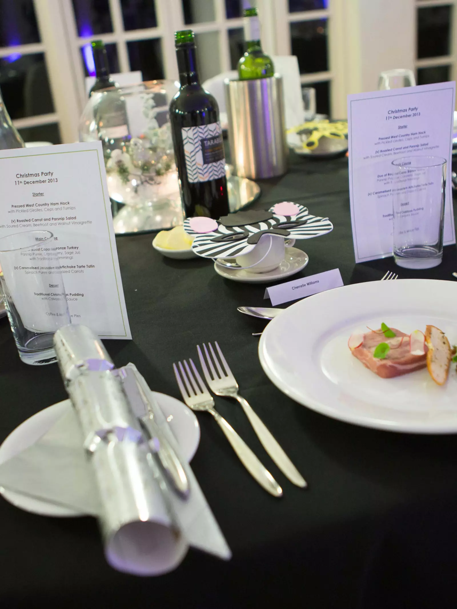 Mappin Pavilion table place setting for an event 
