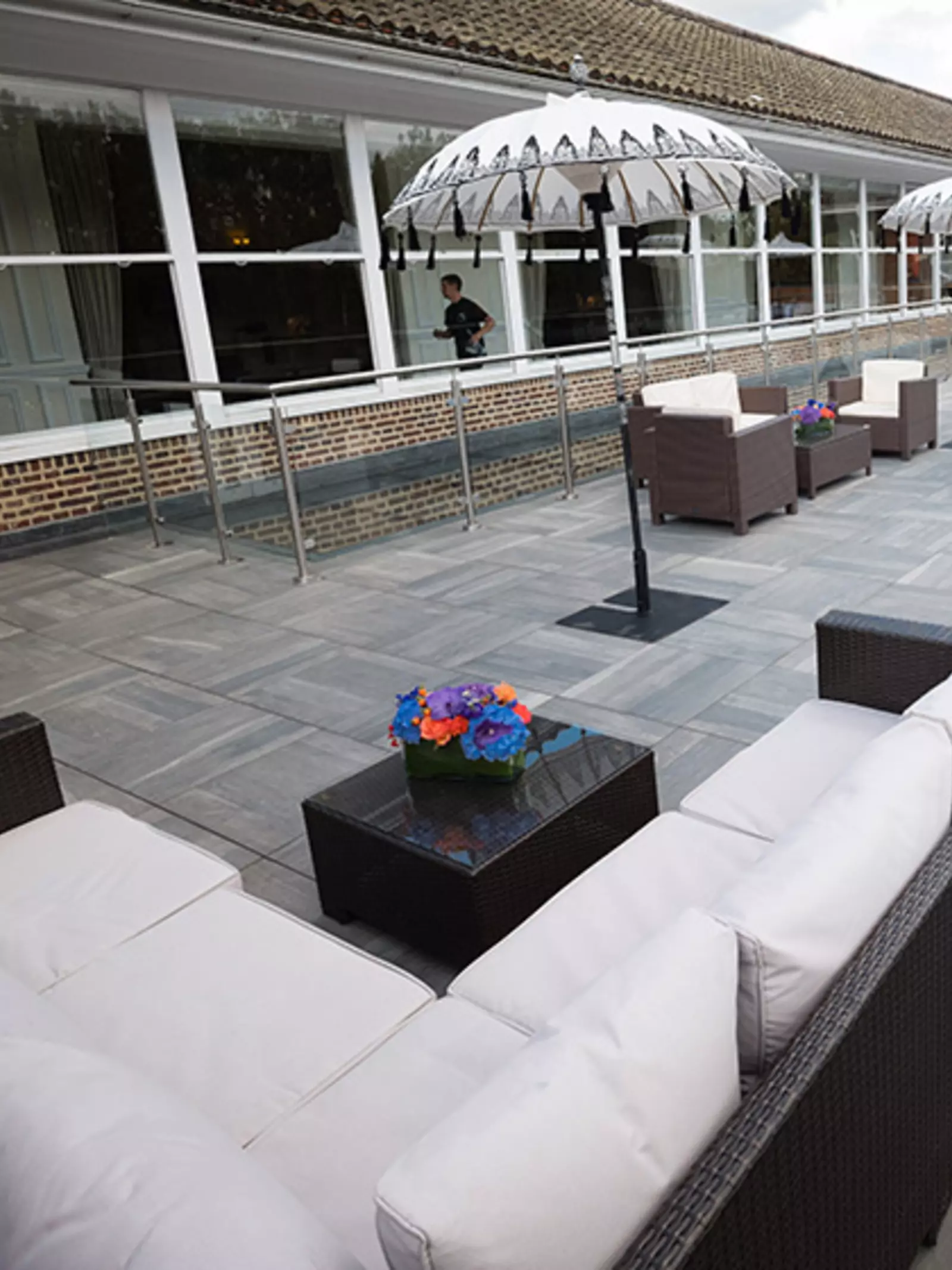 The Prince Albert Suite roof terrace decorated for an event 