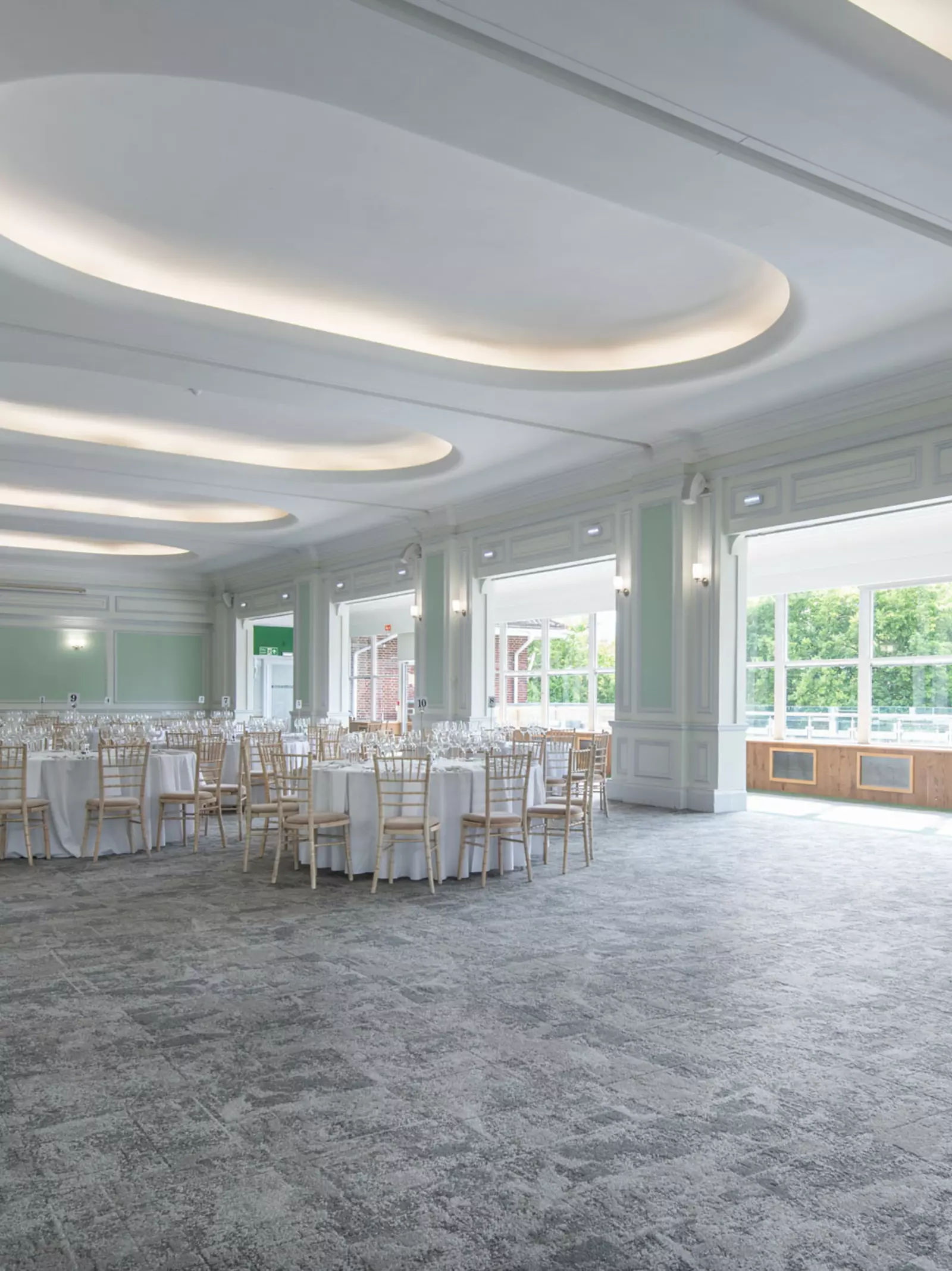 Light, bright interior of the Prince Albert Suite for venue hire
