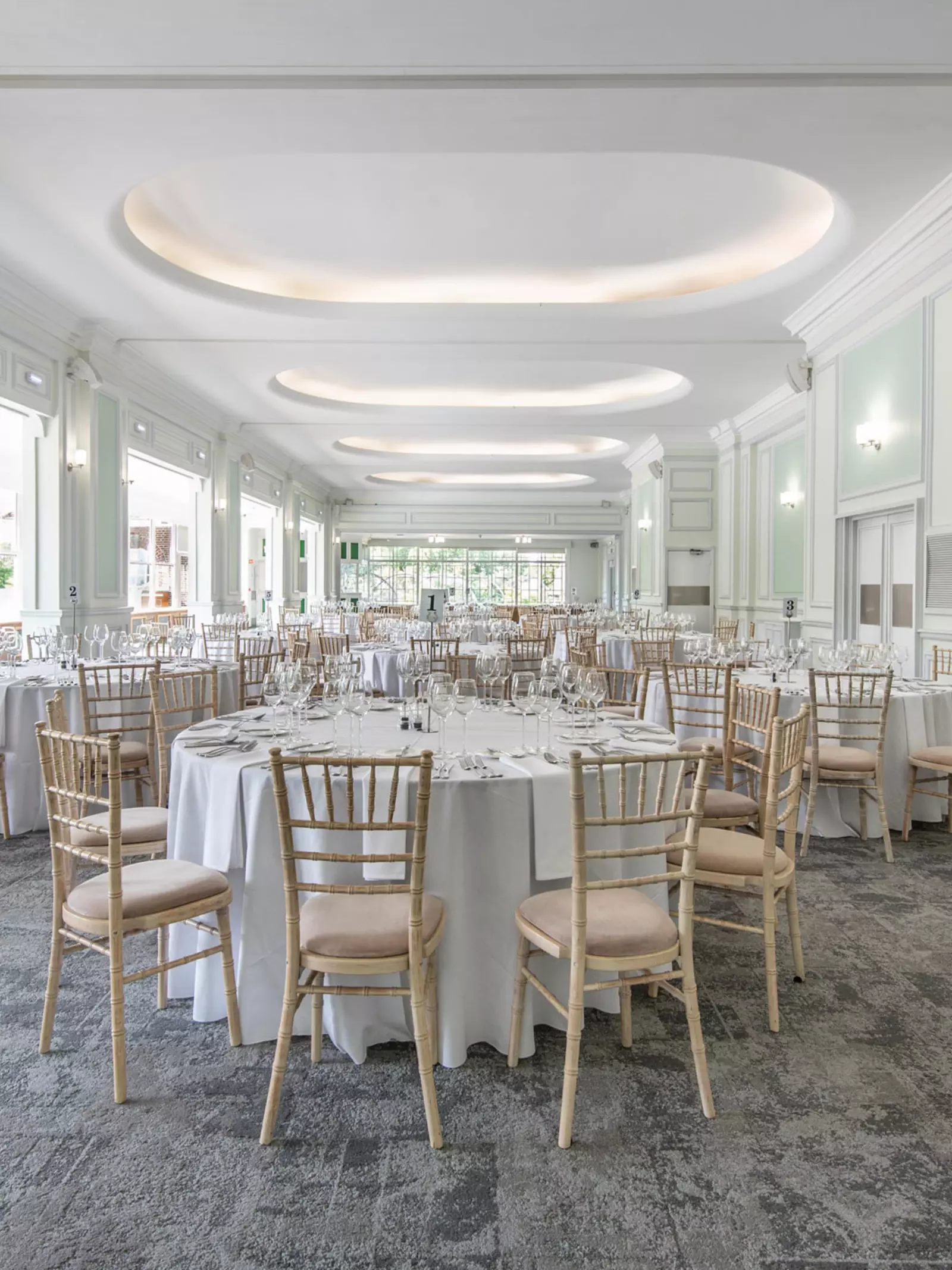 Prince Albert Suite set up with tables and chairs 