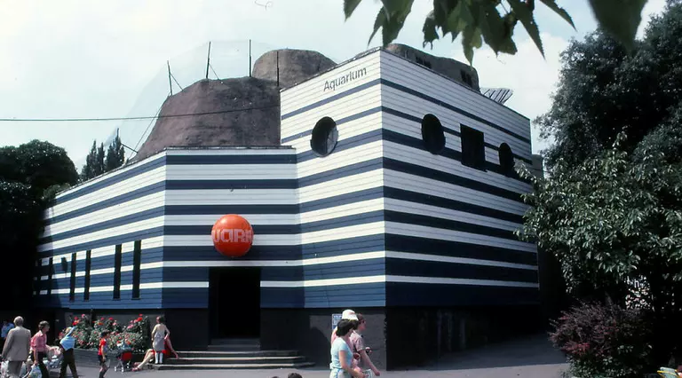 The London Zoo aquarium photographed in July 1981