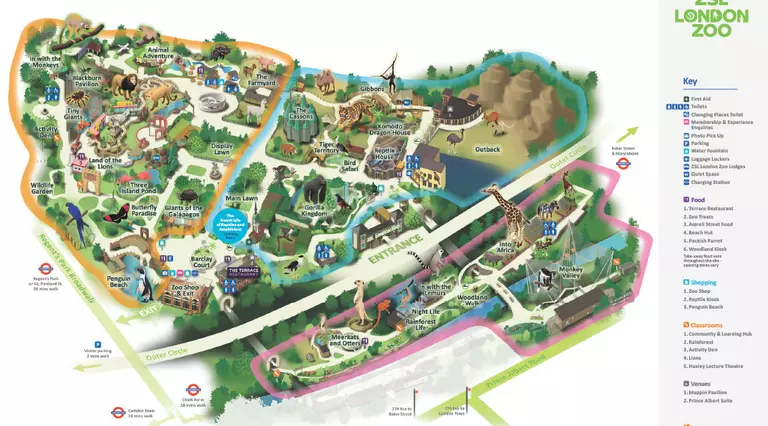 Map of London Zoo
