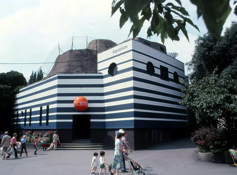 The London Zoo aquarium photographed in July 1981