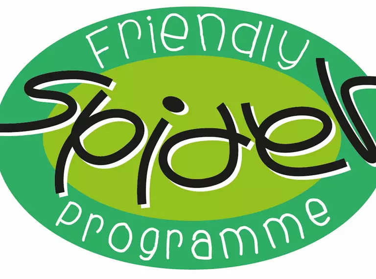 Friendly spider programme at London Zoo logo, helping cure fear of spiders.