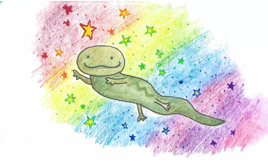 Chinese giant salamander London Zoo fan art