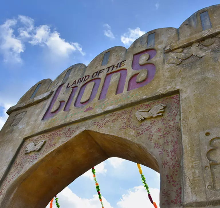 The entrance to Land of the Lions at London Zoo