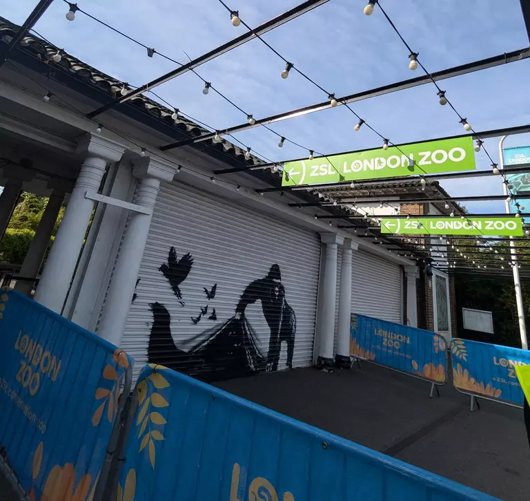 Banksy mural London Zoo